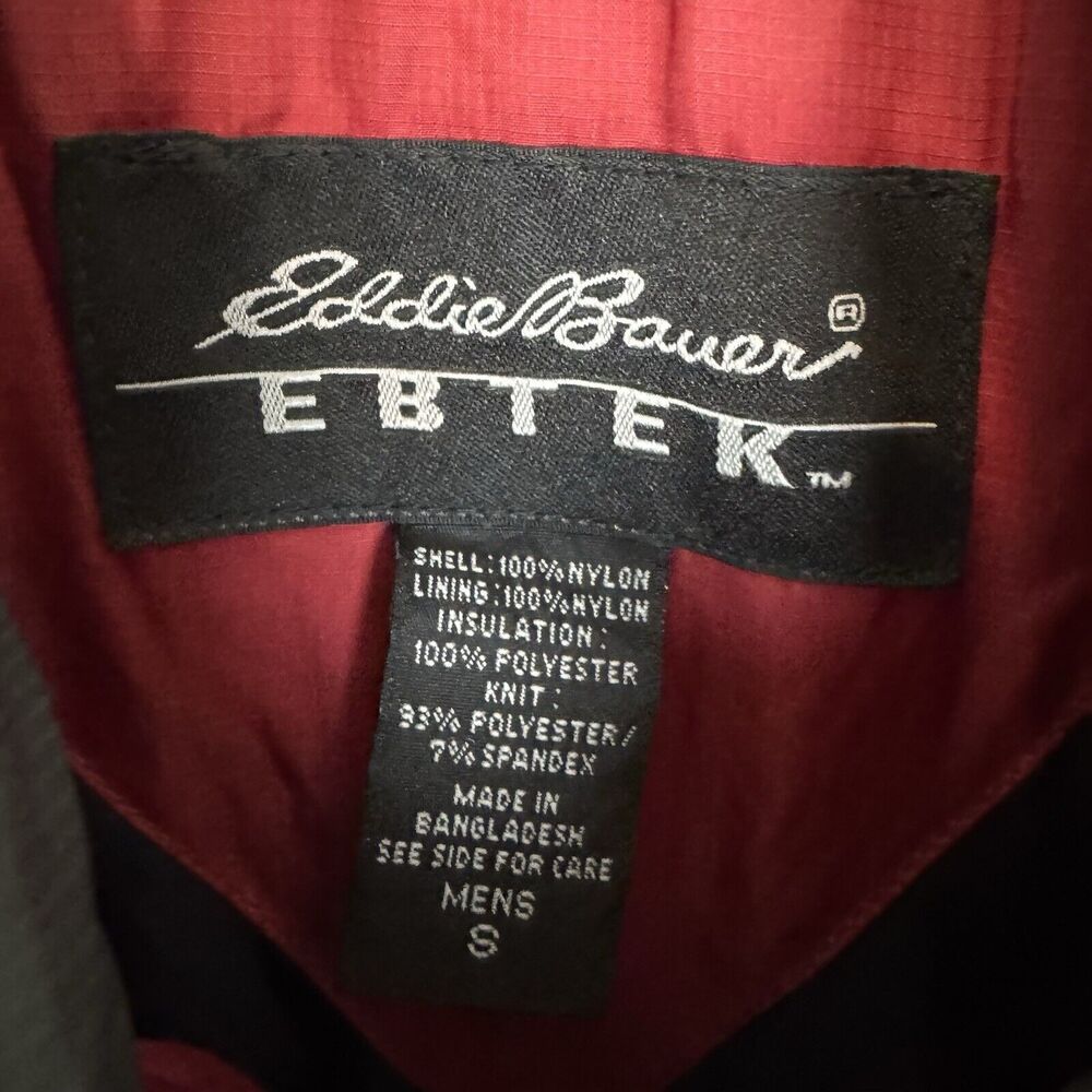Eddie Bauer EBTEK Vest Men S Red Puffer Nylon Zipper Pocket Full Zip - Picture 4 of 7